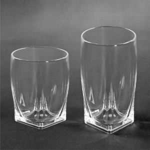 Clear Acrylic Square Base Tumbler Drinking <b>Glass</b> - Product Image 4