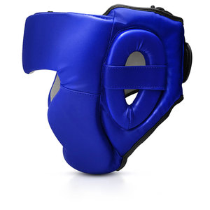 Protector de Cabeza Premium Azul Rey para Sparring - Protector Facial Anti-Impactos - Casco de Espuma Multicapa Ajustable - Product Image 3