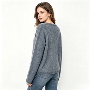 Suéter de Cuello Redondo para Mujer, 100% Cachemira Pura, Tejido de Punto Suave y Afelpado de Lujo para Invierno - Product Image 3