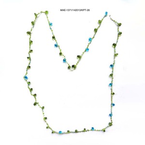 Women's Bohemia Colored Crochet Bead Layered Link Chain <b>Necklace</b> Party Jewelry Fashion <b>Statement</b> Accessory Wholesale Price - Product Image 4