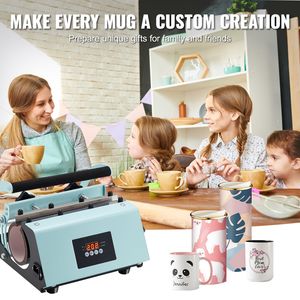 Pressa a Caldo per Tazze da 30oz 110V, Riscaldamento Rapido e Uniforme, con Guanti per Carta e Nastro per Sublimazione, per Stampa su Magliette - Product Image 2