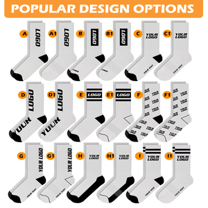 Custom Logo Crew <b>Socks</b> Men Sport Breathable Knitted Athletic <b>Socks</b> With Design Print Spring Season - Product Image 5