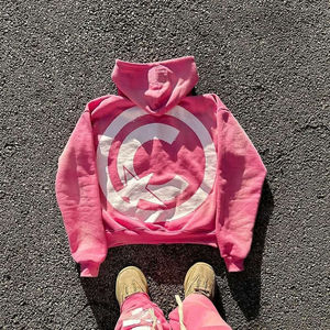 Custom <b>Vintage</b> Acid Wash Oversized Zip-Up Hoodie <b>Y2K</b> Towel Embroidery Letter Patchwork Raw Edge Heavyweight Men's Hoodies - Product Image 2