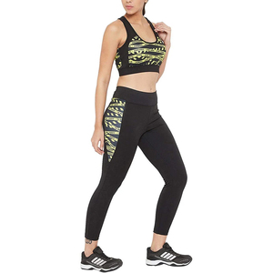 Ensemble de yoga professionnel pour femme, taille haute élastique, écologique, respirant, couleur unie, grandes tailles - Product Image 3