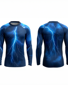 T-shirt de natation pour hommes, imprimé abstrait, écologique, protection UV, respirant, à séchage rapide, pour sports nautiques - Product Image 3