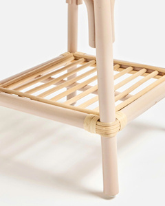 Premium Tall <b>Rattan</b> Side <b>Table</b> With Drawer And Lower Storage Shelf Handmade Kid's Furniture - Product Image 2