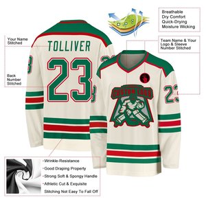Customized Logo Ice Hockey Jersey Goalie Design Front High-density Breathable Mesh 100% Polyester Soft & Comfortable - Product Image 3