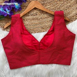 Colección de Blusas sin Mangas con Cuello en V y Estampado de Rayas Horizontales en Algodón Katha de la Mejor Calidad, Exportador Indio, Proveedor Mundial - Product Image 5