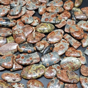 Lot de cabochons en obsidienne naturelle, vente en gros de pierres précieuses en obsidienne pour la création de bijoux - Product Image 6