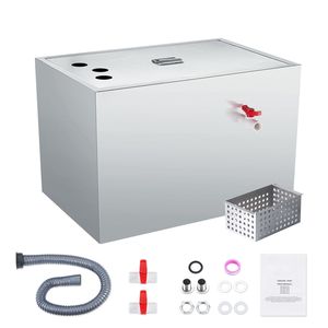 Attrezzatura per Cucine Commerciali: Trappola per Grasso in Acciaio Inox da 40 LBS con Ingresso Superiore, Interceptor per Lavello 10 GPM - Product Image 1