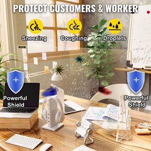 24 \ "x48 \" 0,2 \ "grueso acrílico escudo contador estornudo guardia escritorio para bancos restaurantes transacción ventana puerta ventana Accesorios - Product Image 3