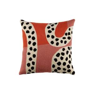 Funda de Cojín de Lana Hecha a Mano con Patrón Floral Vintage y Bordado Kashmiri con Puntada de Cadena para Sofá de Sala de Estar ITHL - Product Image 1