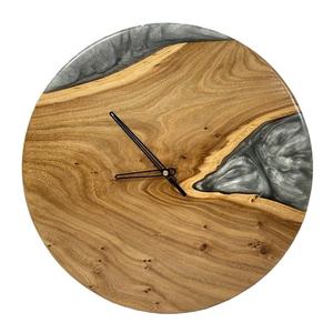 Home <b>Decorative</b> Handmade Blue Epoxy Resin Wooden <b>Wall</b> <b>Clock</b> Custom Made <b>Wall</b> <b>Clock</b> for Interior <b>Decoration</b> - Product Image 6