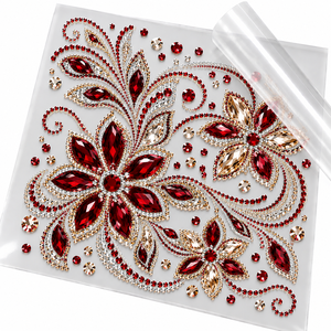 Custom Rhinestone Transfer Sheet Heat Press Crystal <b>Applique</b> for Clothing Garments DIY Fashion Decoration - Product Image 2