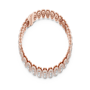 AADIHI JEWELS Pulsera de Lujo para Hombre, Chapada en Rodio, con Diamante Cultivado en Laboratorio de Corte Ovalado en Oro Rosa, Certificada por IGI, Clásica para Uso Diario - Product Image 5