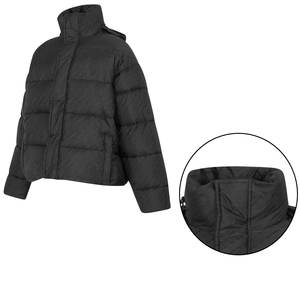 Veste matelassée en nylon pour homme, coupe-vent, imperméable, anti-UV, col montant, doublée, avec logo frontal, idéale pour la randonnée en hiver - Product Image 4