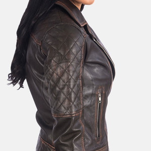 Chaqueta de Cuero para Mujer al por Mayor, Último Diseño, Transpirable, de la Mejor Calidad, Más Vendida, MOQ Bajo - Product Image 3