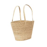 Panier de jardinage en jute et jonc de mer tressé à la main, écologique, tendance, ouvert, imperméable, 3L+, pots de fleurs unisexe