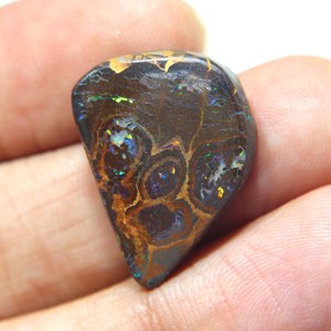 Ópalo de Boulder Australiano Cabujón Sólido, Ópalo Natural de Boulder Australiano Pulido Suelto para Joyería - Product Image 3