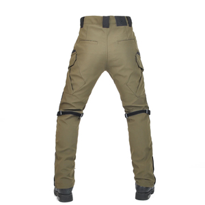 Motorcycle Leather Cordura Riding Pants with CE Removable Knee & <b>Hip</b> Protectors | Waterproof Biker Trousers | Hike Impex - Product Image 3