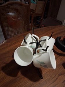 Coffee <b>Mug</b> <b>Tree</b> for 6 <b>Mugs</b> Black Coffee Cup Holder Countertop Organizer for Kitchen Vintage <b>Mug</b> Rack coffee cup rack Multiple - Product Image 1