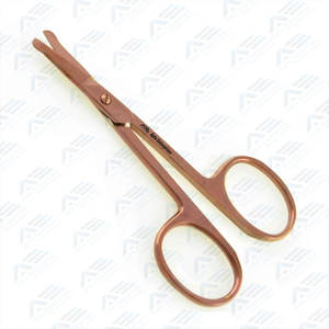 กรรไกรตัดเล็บเด็กสีโรสโกลด์3.5 "สแตนเลสพร้อมหัววัดความปลอดภัยสำหรับตัดขนจมูกและดูแลเล็บให้เรียบ - Product Image 6