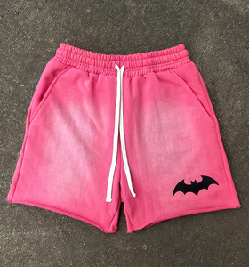 Pantalones Cortos Deportivos para Hombre, Personalizados con Logotipo, Bordado Desgastado, Poliéster, Cintura Alta, Cierre con Cordón, Secado Rápido, Efecto Desteñido, Borde Cortado con Ácido - Product Image 6