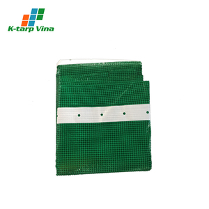 Bâche en maille PE verte transparente, ignifuge, résistante aux UV, imperméable, pour camion, transport de marchandises, découpe industrielle - Product Image 3