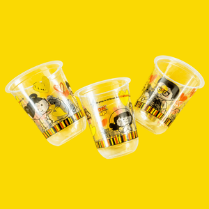 Kawaii printed Food Graded U-Shape 92 mm <b>Plastic</b> PP Polypropylene <b>Cup</b> 14 Oz for Beverage Use - Product Image 2