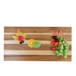 Planches à découper en bois rectangulaires avec poignée en teck, fabriquées au Vietnam, emballage individuel - Product Image 6