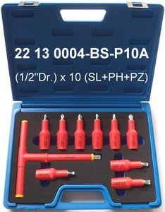 ชุดบิตซ็อกเก็ตหุ้มฉนวน 1000V ขนาด 1/2 นิ้ว 10 ชิ้น/ชุด - Product Image 2