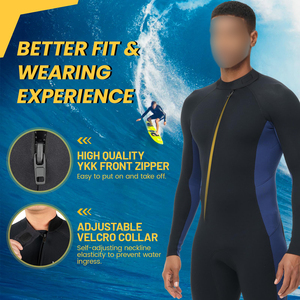 Customized Design Chest Zip Diving Suit Full Body Neoprene <b>Wetsuit</b> for Men 5mm Surfing Wet Suits Warm Full Body Swim Suits - Product Image 5
