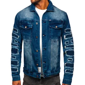 Las mejores chaquetas de moda para hombre, lo último en ventas, abrigo Vaquero elástico clásico informal de lujo, ropa de marca para hombre, chaqueta vaquera para hombre