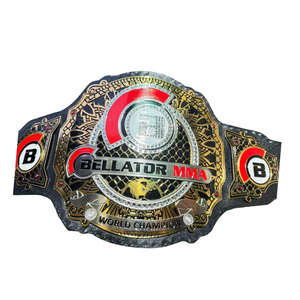 Ceinture de champion du monde de MMA Bellator, sangle noire, design or et rouge, qualité supérieure, ceinture de titre pour les fans et les collectionneurs de MMA - Product Image 2