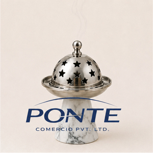 Quemador de Incienso de Metal con Base de Mármol de Lujo, Estilo Árabe, Mubkhar para Oud y Bakhoor, Decoración para el Hogar, Porta Incienso - Product Image 6