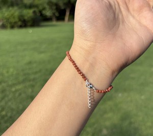 Wholesale Brown Sunstone Gemstone <b>Bead</b> <b>Bracelet</b> 925 Sterling Silver Adjustable Handmade Trendy Wedding & Party Gift Fine Jewelry - Product Image 2