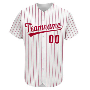 New Custom Printed Men's <b>Baseball</b> Softball Uniform High Quality Short Sleeve V-Neck Eco-Friendly 100% Polyester Moisture-Wicking - Product Image 6