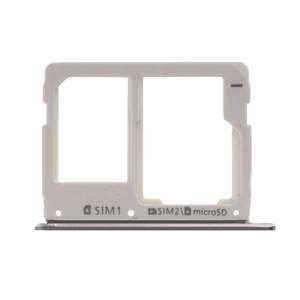 Vassoio per schede SIM e MicroSD bianco per Samsung Galaxy A3 2016, doppio slot SIM, accessorio per cellulare - Product Image 1