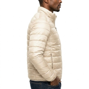 Men Puffer Jacket Lightweight Quilted Full <b>Zip</b> Stand Collar Padded Daily Wear Comfortable Warm Custom OEM Wholesale Manufacturer - Product Image 4