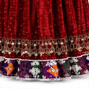 Vestido Afgano Kuchi Hecho a Mano, Étnico, Tribal, Tradicional, con Encaje Bordado, Transpirable, Teñido Liso, de Cachemira y Chifón - Product Image 6