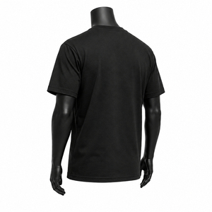 T-shirts d'été formels pour hommes, sur mesure, fabriqués en usine OEM, manches courtes surdimensionnées, 100% coton, 5% stretch, motif léopard - Product Image 5