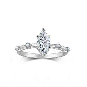 s925 sterling silver moissanite <b>ring</b> hot selling jewelry bulk supply ready stock <b>for</b> cross border business wedding <b>mens</b> band - Product Image 6
