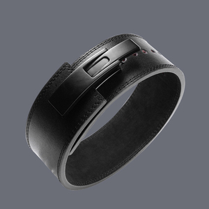 Ceinture de musculation personnalisée OEM en cuir véritable avec boucle à levier réglable en acier inoxydable - Product Image 2