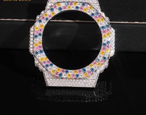Custom GA2100 Style Iced Out <b>Watch</b> Stainless Steel Metal <b>Case</b> Luxury Mod GA2100 Compatible Custom Mod <b>Watch</b> - Product Image 1
