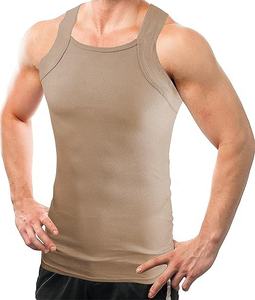 Débardeur décontracté à coupe carrée pour homme 100% coton tissé tricoté respirant - Product Image 3