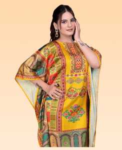 Women’s Elegant <b>Kaftan</b> Dress – Loose Fit Printed Beach <b>Kaftan</b> for Summer collection. - Product Image 3