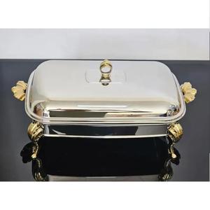Recipiente para Calentar Comida Rectangular de Acero Inoxidable de Lujo con Acabado Espejo para Buffet, Ideal para Hoteles y Servicios de Catering - Product Image 1