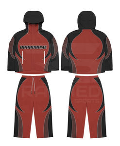 Chándal cortavientos de nailon 100% en diferentes colores, pantalón y chaqueta con capucha y cremallera, chándal cortavientos extragrande para hombre - Product Image 3