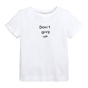 Camiseta de algodón de manga corta para niños con estampado de letras, camiseta suave y transpirable con cuello redondo, camiseta de algodón para niños pequeños de verano - Product Image 2