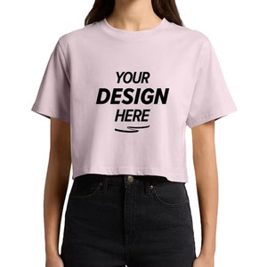 T-shirt court classique minimaliste pour femme, à manches courtes et col rond, modèle uni basique décontracté - Product Image 1